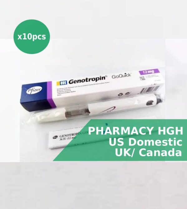 Genotropin 36 IU – 10 Pens Kit by Pfizer – Pharmaceutical-Grade HGH Injection for Adults in USA, UK & Canada