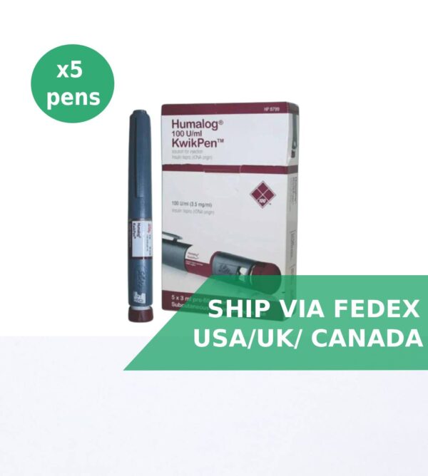 Humalog (100IU) 5 pens USA, UK, Canada